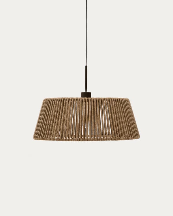 Aldet ceiling lampshade in beige mottled rope cord Ø46cm