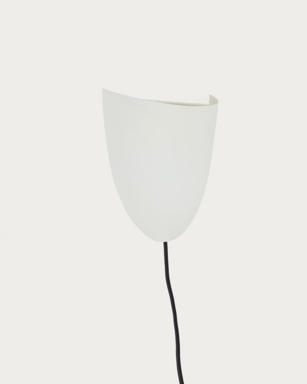 Wandleuchte Nibla aus Metall in weißer Tonerdeoptik