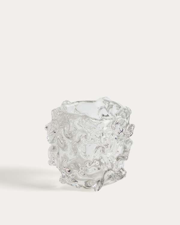 Centre de table Vorma en verre transparent Ø 17,5 cm