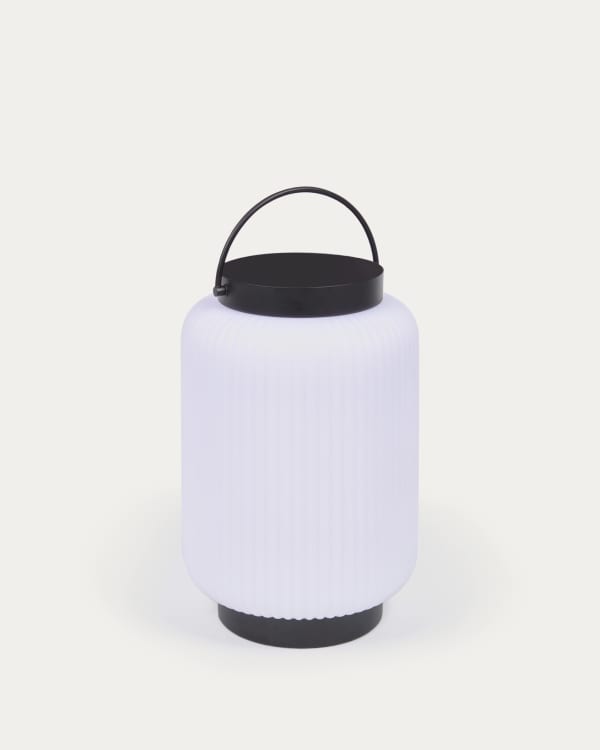 Verona outdoor table lamp in polythene and metal with black finish