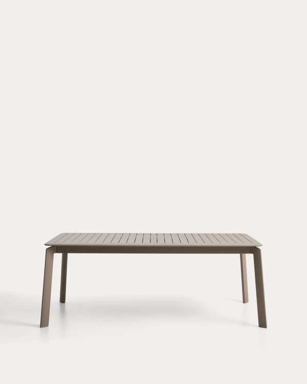 Brela taupe extendable aluminium table 205(287) x 100cm