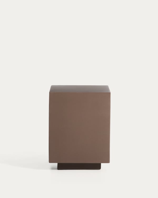 Rustella side table in brown concrete 35 x 35cm