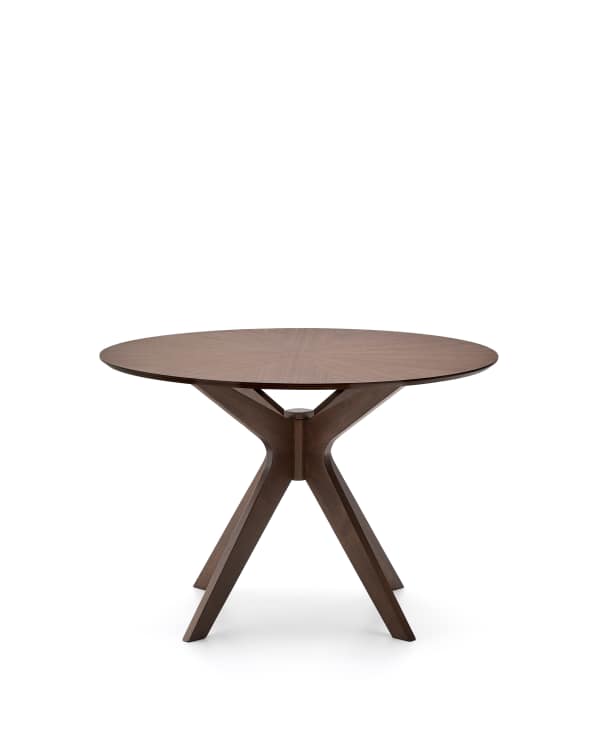 Naanim round table in walnut veneer, Ø 100 cm