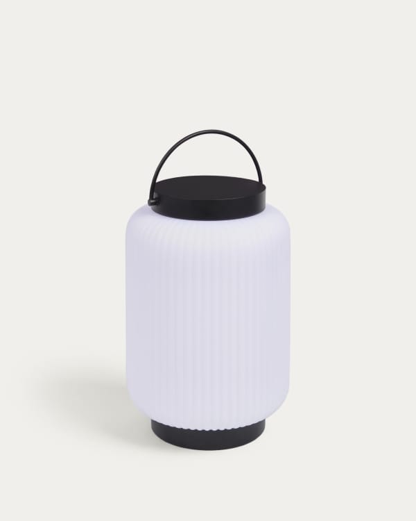 Verona outdoor table lamp in polythene and metal with black finish