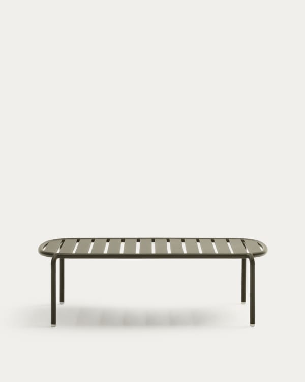 Tavolino da caffè da esterno Joncols in alluminio verniciato verde Ø 110 x 62 cm