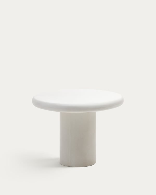 Addaia Round Table in White Cement Ø90 cm