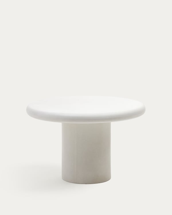 Addaia Round Table made of White Cement Ø120 cm
