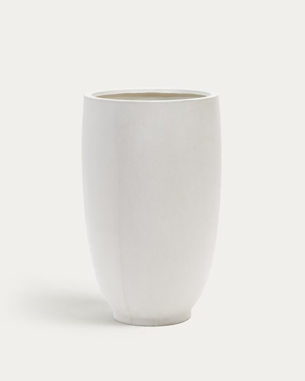 Pot de fleurs Aiguablava en ciment blanc Ø 75 cm