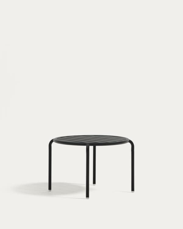 Joncols aluminium side table in powder coated grey finish, Ø 60 cm