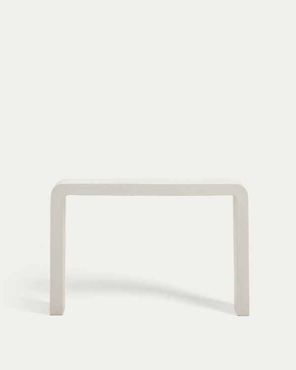 Aiguablava console in white cement, 120 x 80 cm