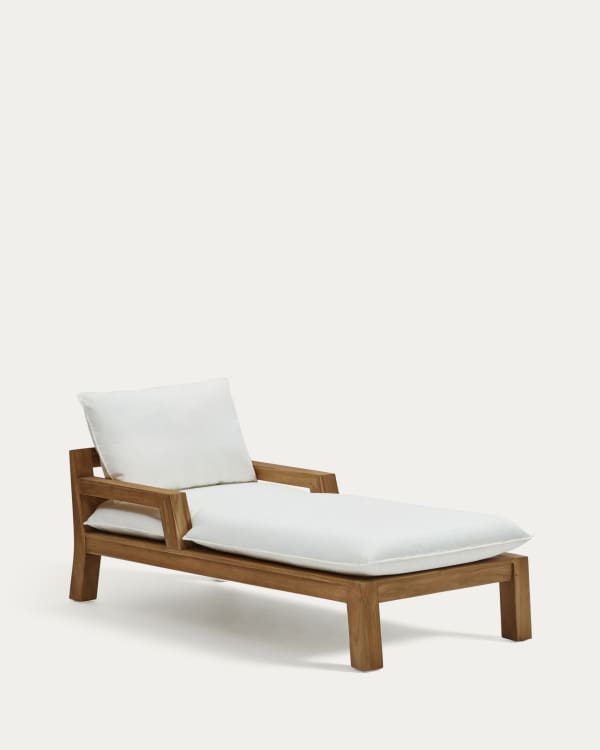 Forcanera solid teak sun lounger