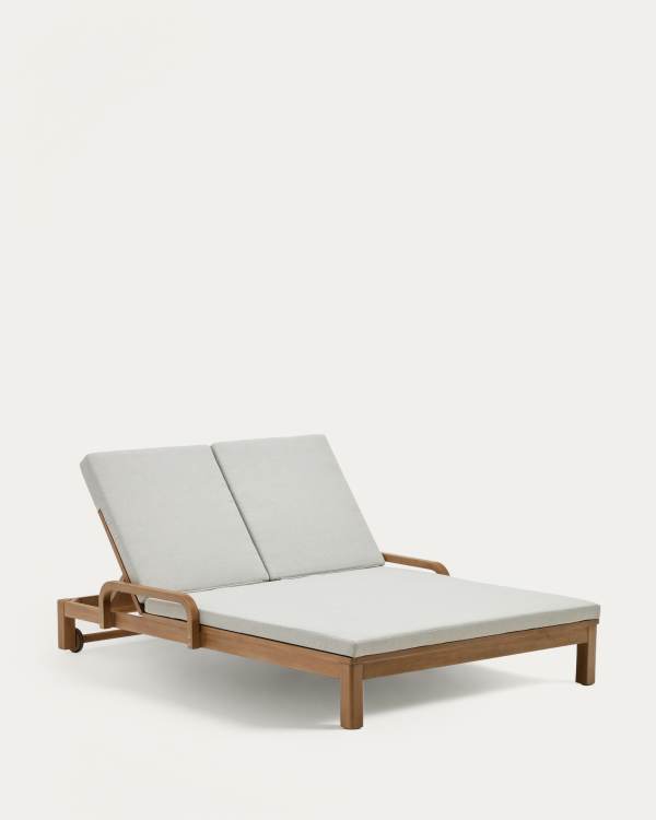 Sonsaura double sun lounger made from solid eucalyptus wood FSC 100%