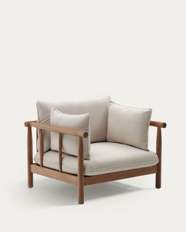 Sacova solid eucalyptus wood armchair