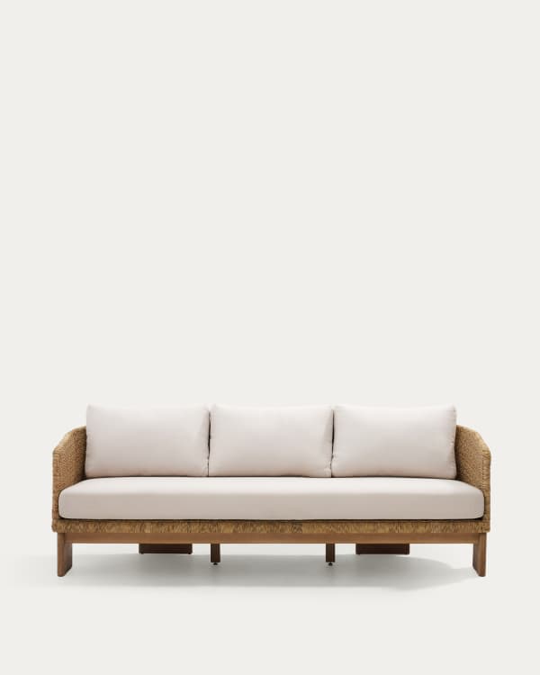 Xoriguer 3-Sitzer-Sofa aus synthetischem Rattan und massivem Eukalyptusholz FSC 100% 223 cm