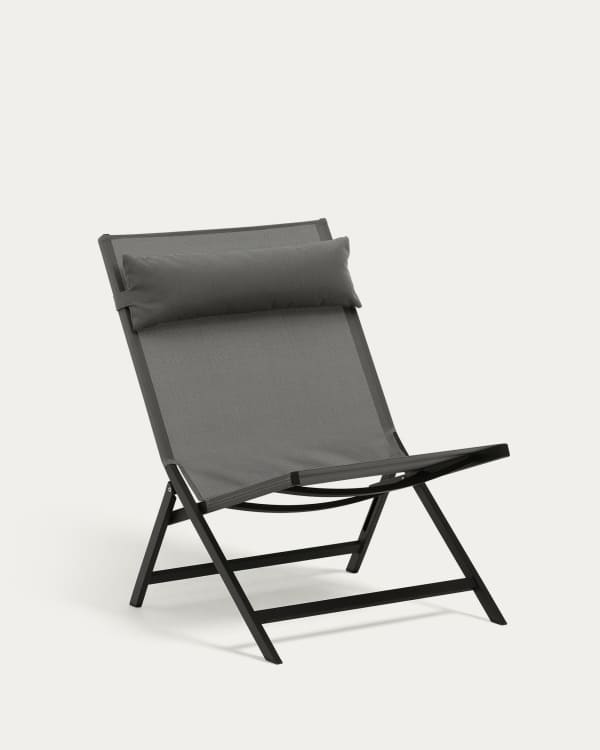 Canutells Klappstuhl aus Aluminium mit dunkelgrauem Finish