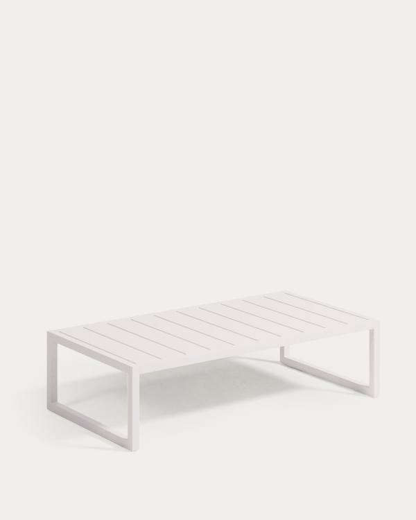 Tavolino 100% da esterno Comova in alluminio bianco 60 x 114 cm