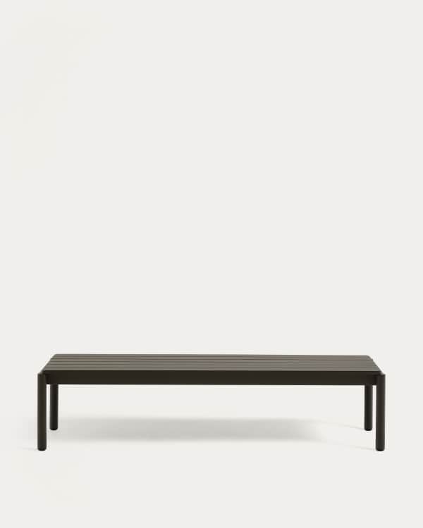 Sorells coffee table in green aluminum 63 x 144,6 cm