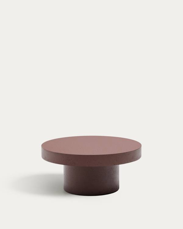 Aiguablava terracotta cement coffee table Ø66cm