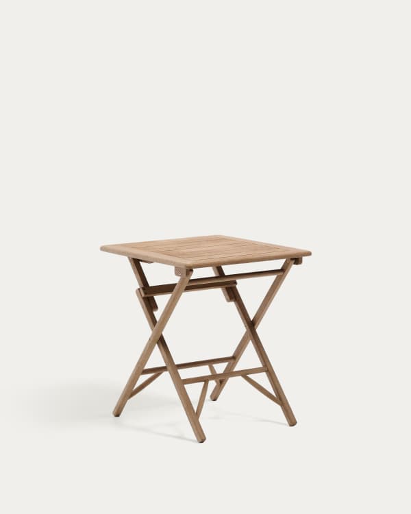 Dandara folding table in FSC 100% solid acacia wood 66 x 66cm