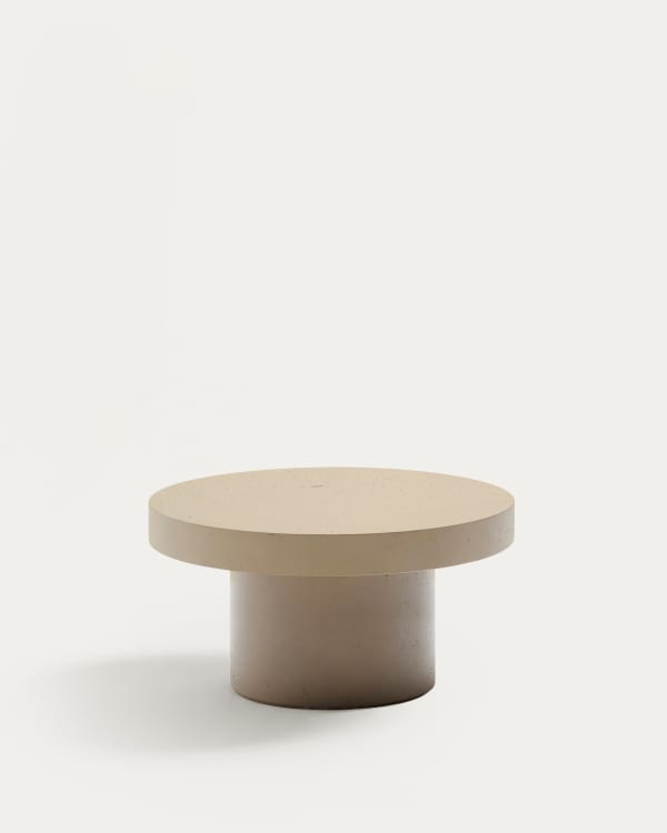 Aiguablava beige cement coffee table Ø90cm