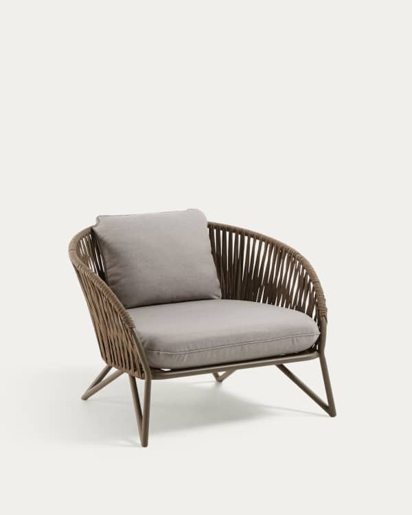 Branzie armchair in brown cord
