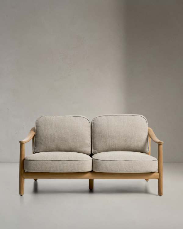 Divano 2 posti da esterno Elunda in teak massiccio FSC 100% 149 cm