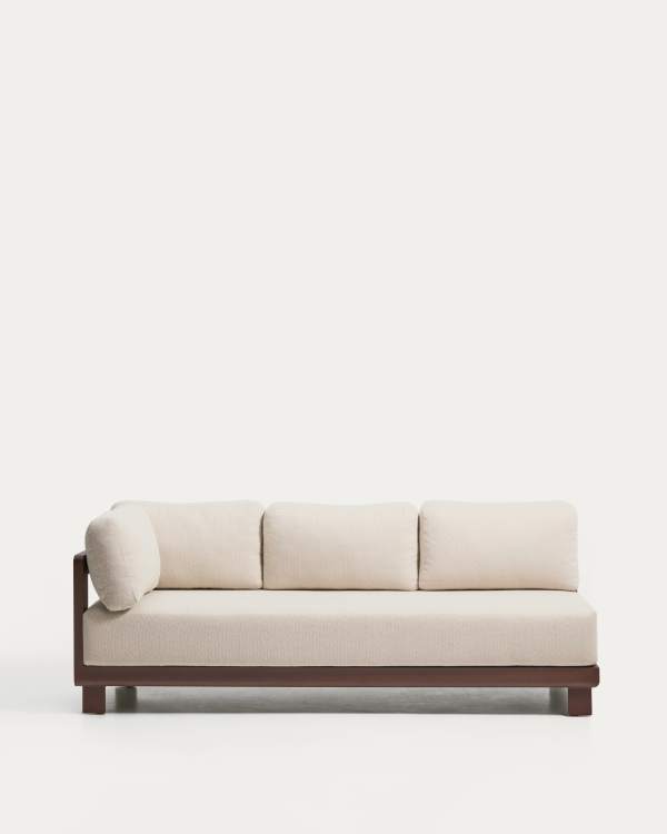 Nerano 3-seater sofa in brown aluminium 208 cm