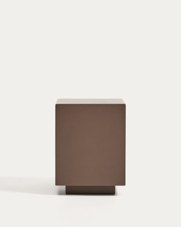 Rustella side table in brown concrete 35 x 35cm