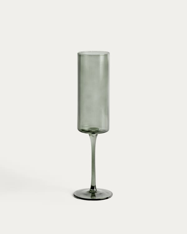 Eluria green champagne glass, 24.5 cl