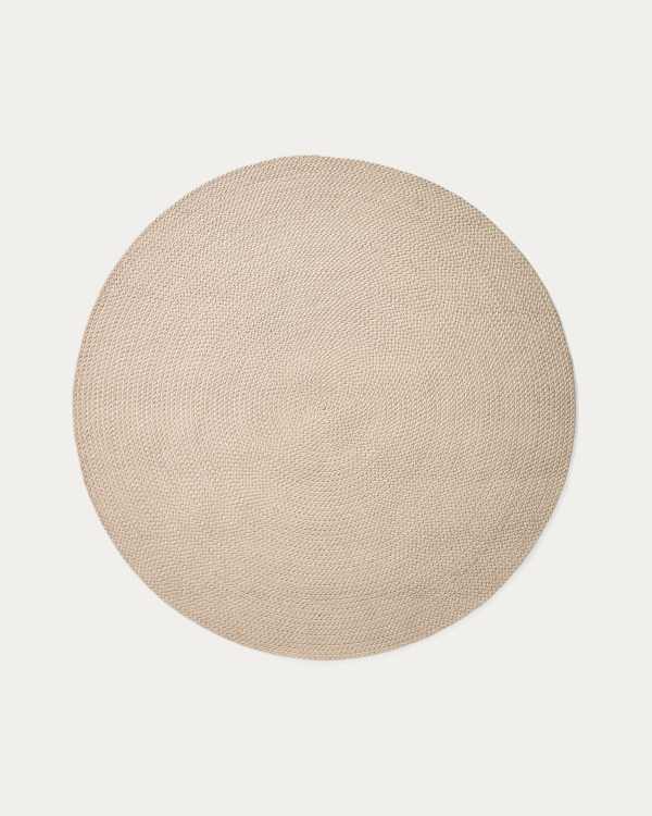 Despas ecru synthetic fibre rug Ø150cm