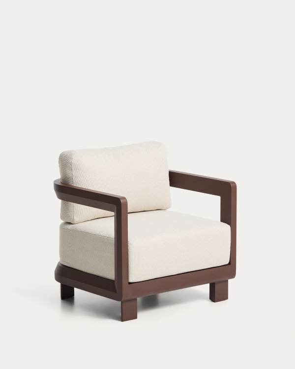 Nerano brown aluminium outdoor armchair