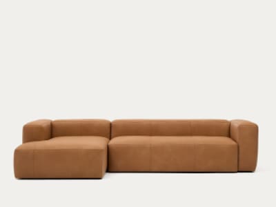Canapé d’angle Leather Blok, Kave Home