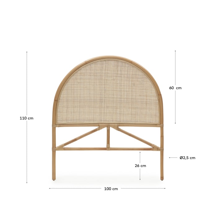 Round rattan bedhead discount