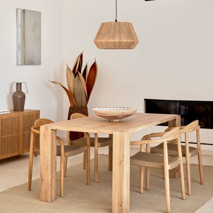 Deyanira table with oak veneer and solid oak legs 160 x 90 cm | Kave Home International Deyanira table with oak veneer and solid oak legs 160 x 90 cm | Kave Home International