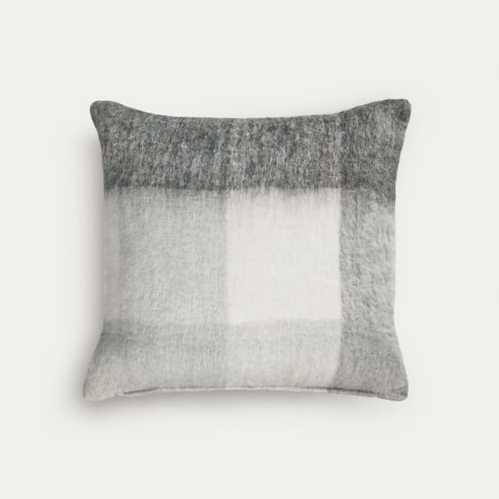 Catarina white and grey check cushion cover 45 x 45 cm Kave Home Great Britain