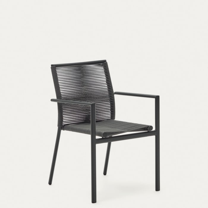 Gaultハウス Culip aluminium and cord stackable outdoor chair in grey