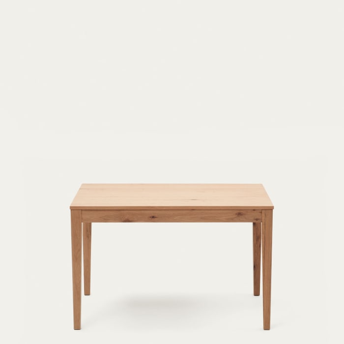 BYO TABLE D LEG 120×60 OAK Yain extendable table with oak veneer and solid oak 120 (180