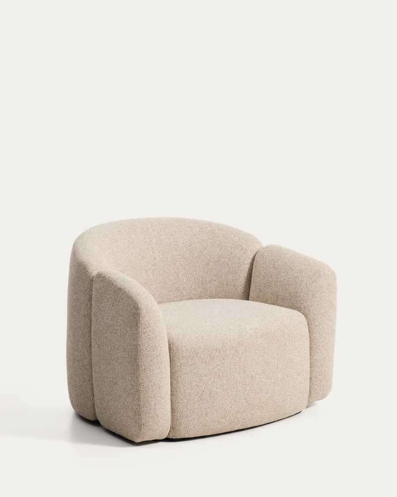 Corvena armchair, beige chenille