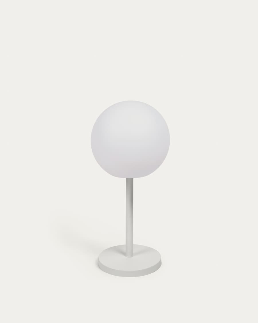 Outdoor Dinesh table lamp in white steel