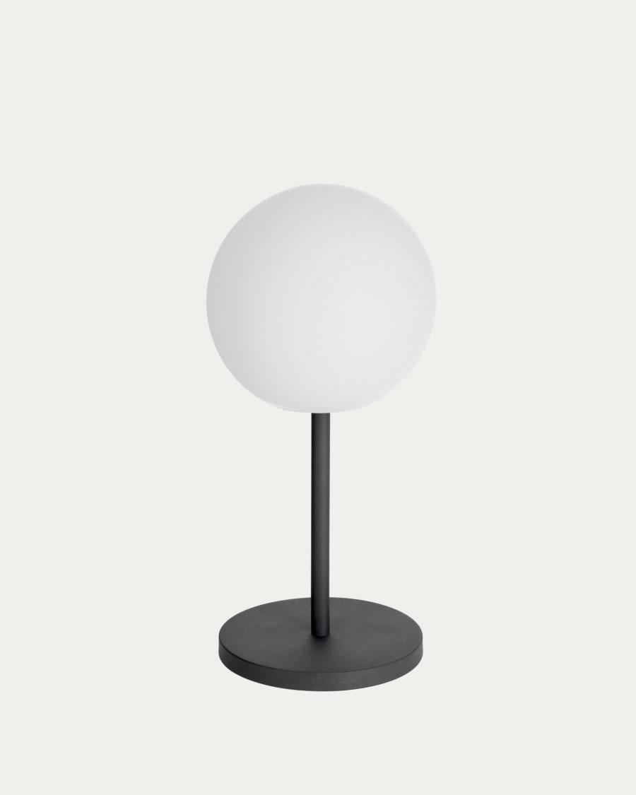 Outdoor Dinesh table lamp in black steel