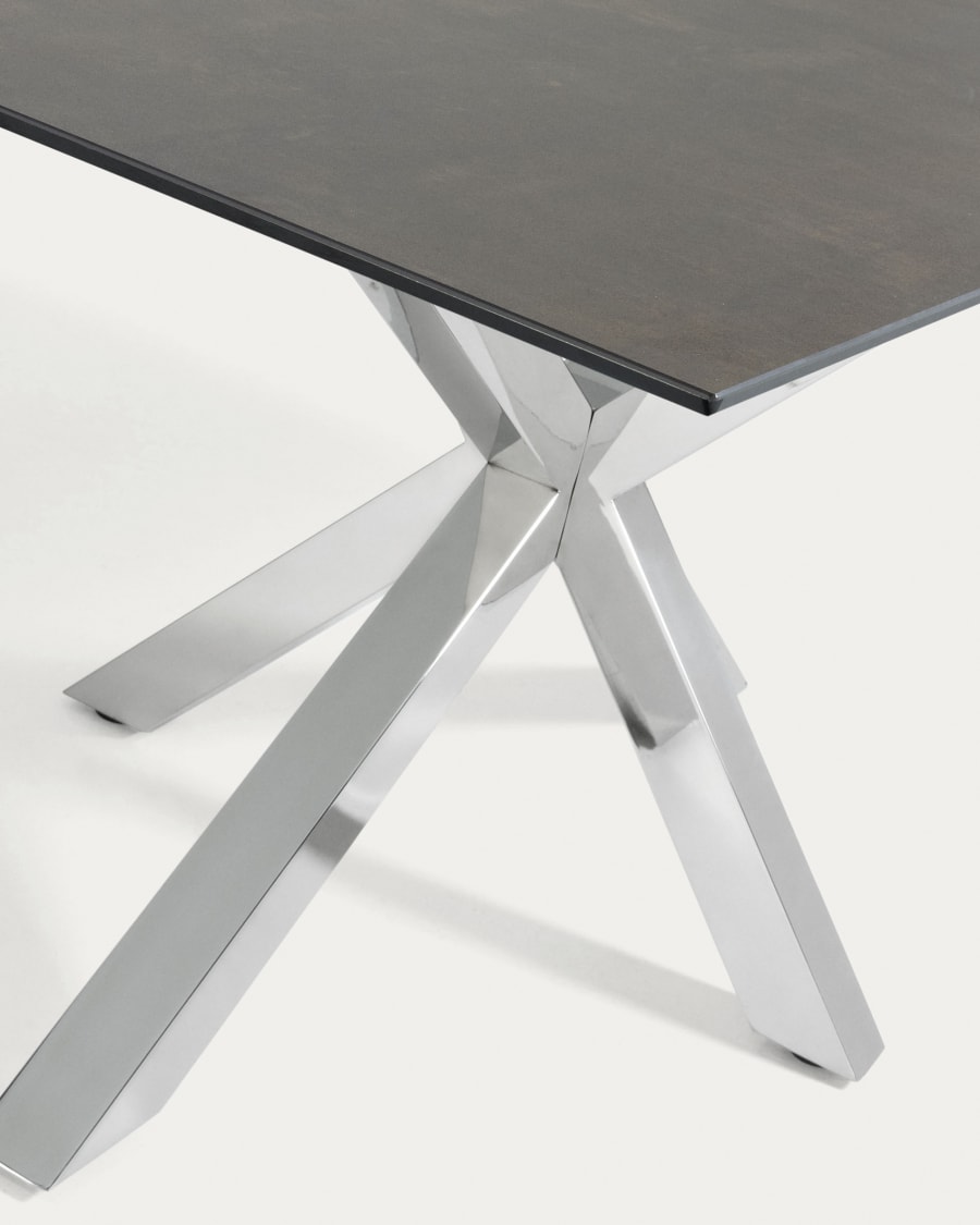 Argo table 180x100, Stain Steel Porcelain Iron Moss