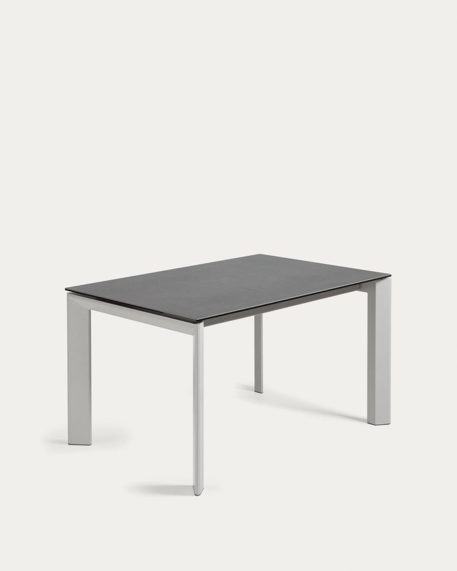 Axis Ausziehtisch Feinsteinzeug Vulcano Roca Finish Beine grau 140 (200) cm