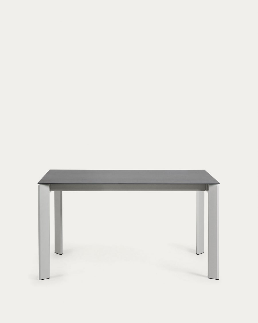 Axis Ausziehtisch Feinsteinzeug Vulcano Roca Finish Beine grau 140 (200) cm