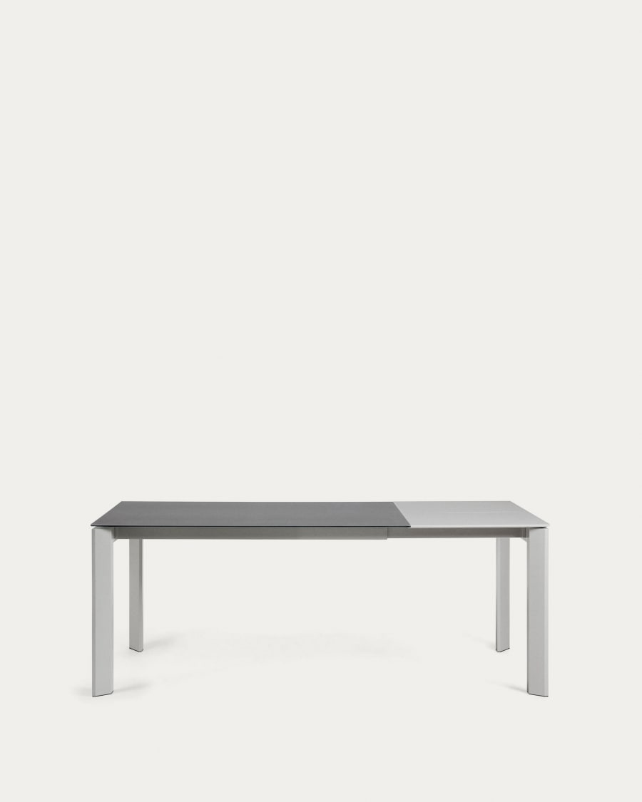 Axis Ausziehtisch Feinsteinzeug Vulcano Roca Finish Beine grau 140 (200) cm