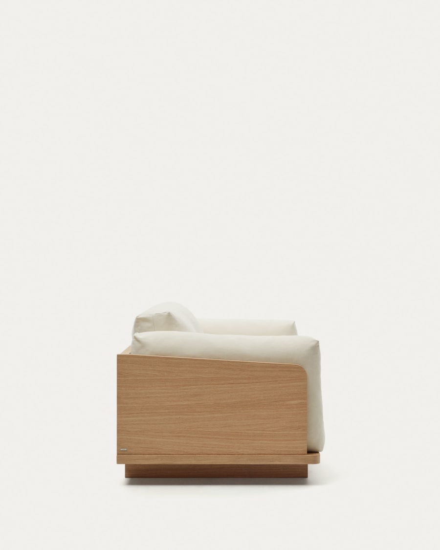 Oaq 3 seater sofa in beige, 225 cm FSC Mix Credit