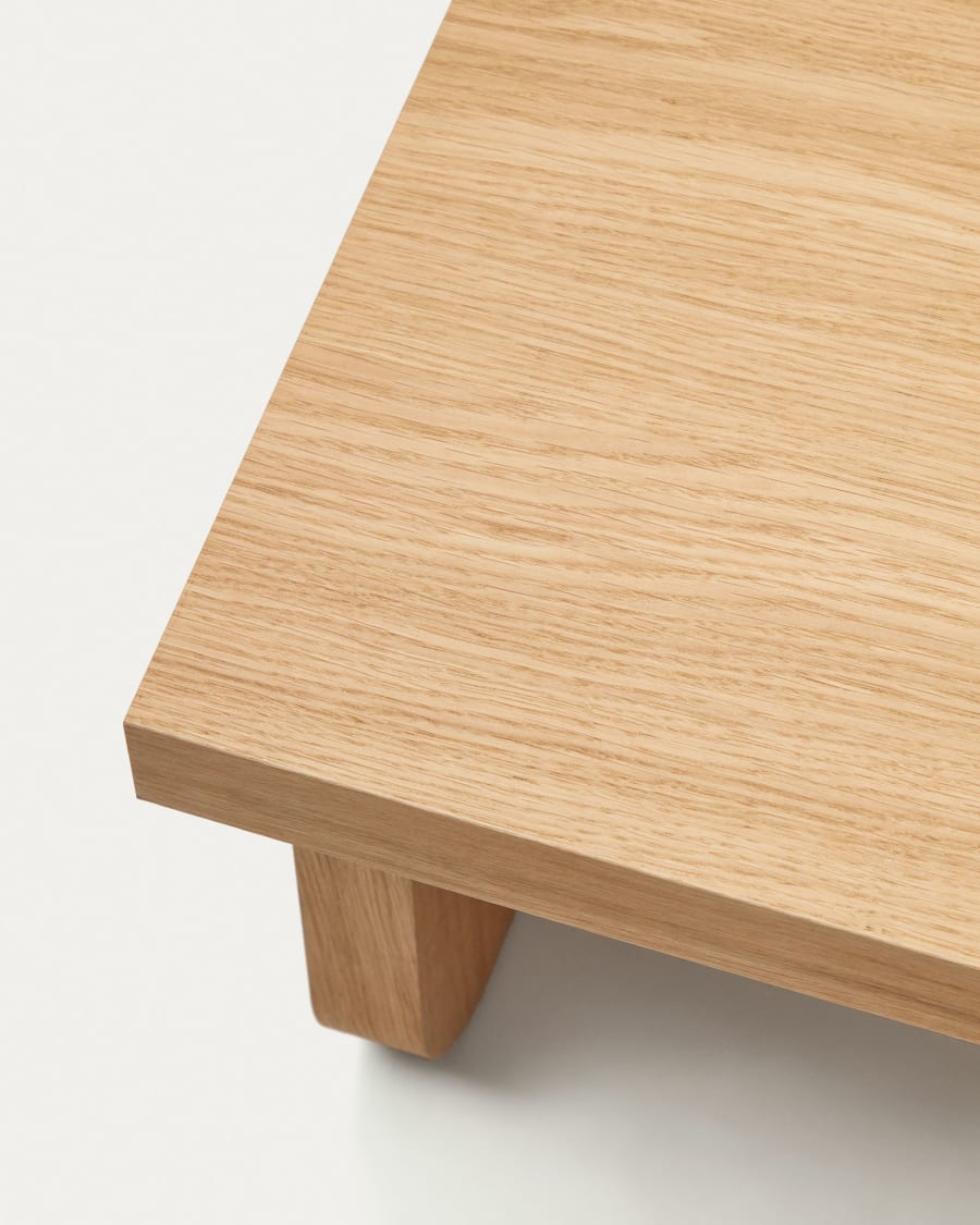 Oaq coffee table in oak wood veneer with natural finish, 140 x 75 cm FSC Mix Credit