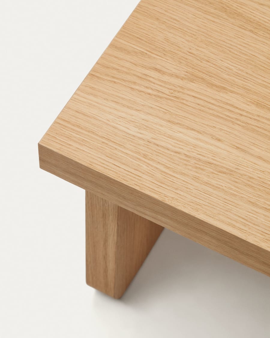 Oaq coffee table in oak wood veneer with natural finish, 89 x 62 cm FSC Mix Credit
