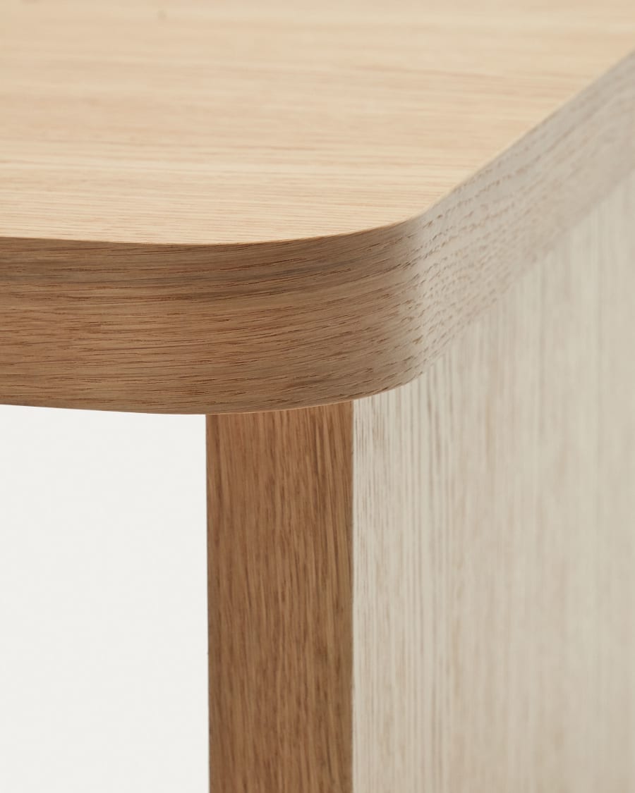 Oaq coffee table in oak wood veneer with natural finish, 89 x 62 cm FSC Mix Credit