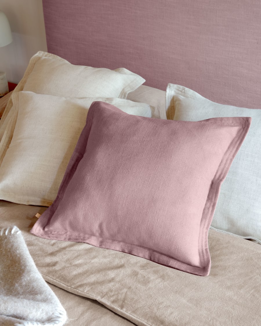 Maelina cushion cover in pink, 45 x 45 cm