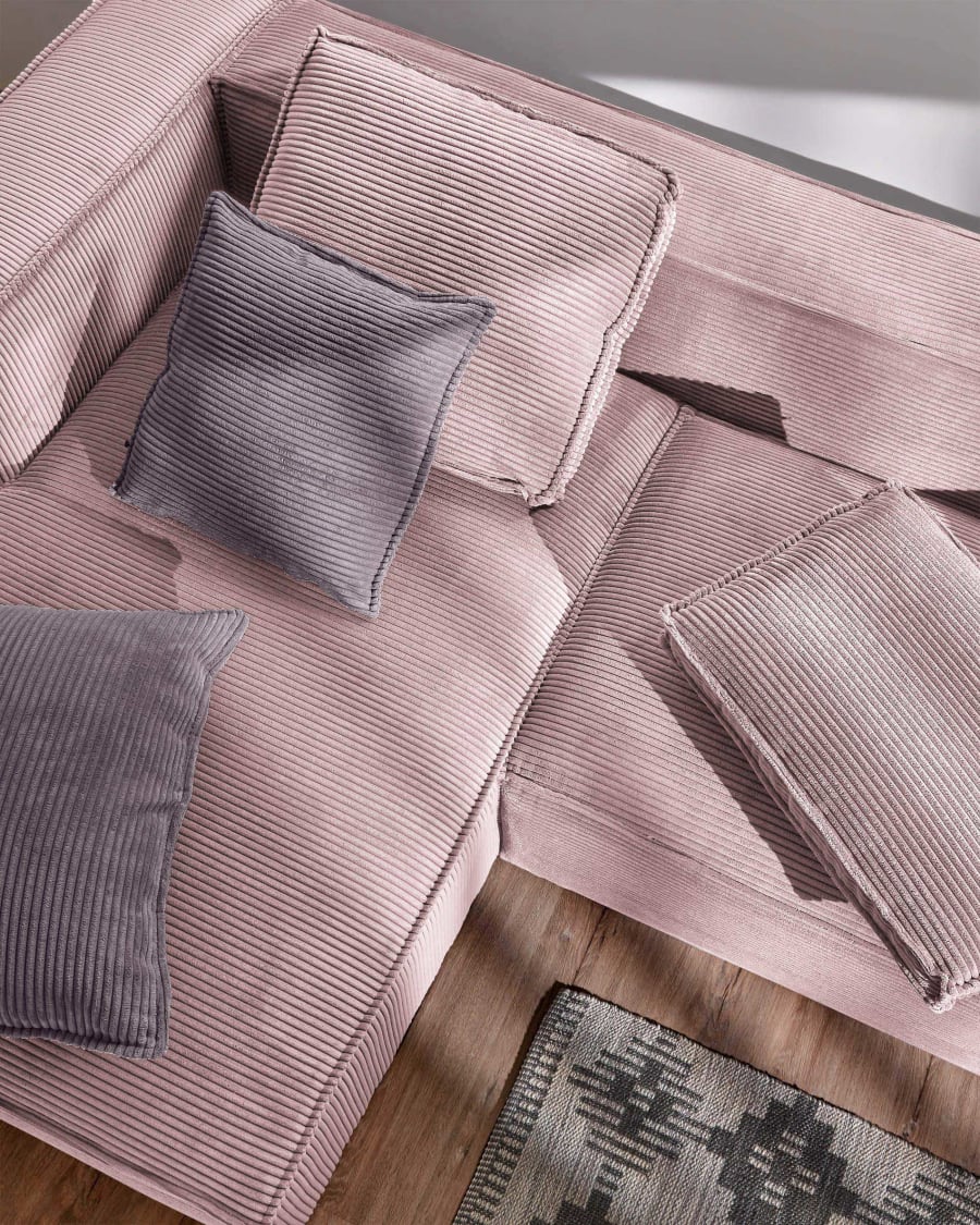 Grey corduroy Wilma cushion cover 45 x 45 cm